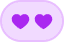 Two connected hearts